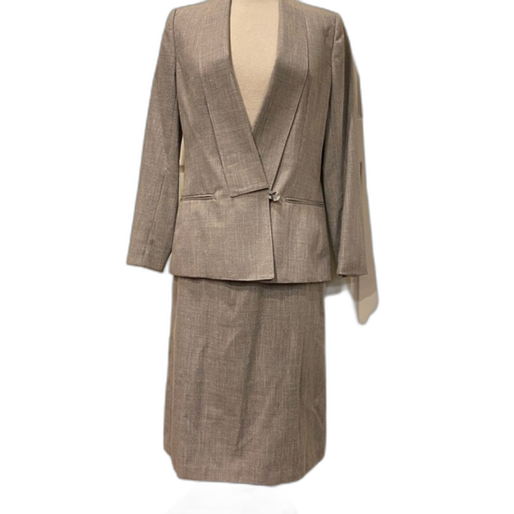 Raspini Designer $220 Skirt Suit Vtg SILK Blend Career Office Siren ITALY NWT 12